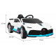 Bugatti Divo Otroški avto na baterije bel + daljinski upravljalnik + EVA + počasen zagon + LED MP3