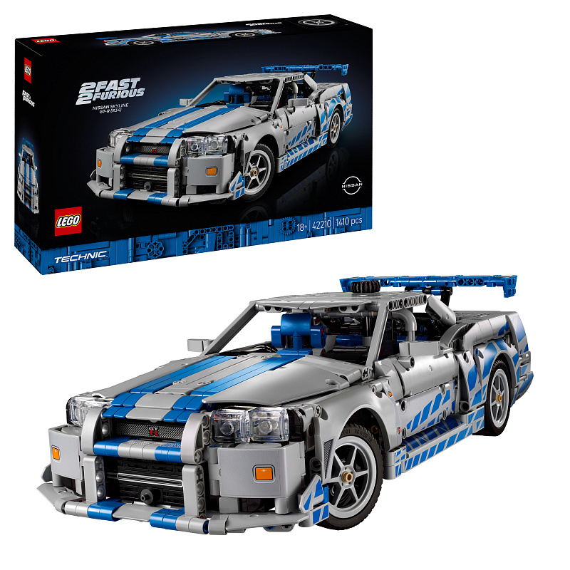 LEGO® Technic Avtomobil 2 Fast 2 Furious Nissan Skyline GT-R (R34), komplet za sestavljanje modela 42210