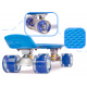 Aga Frisbee rolka za skateboard LED modra