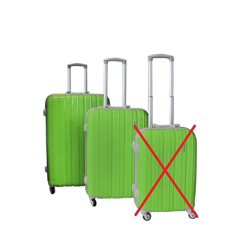 Linder Exclusiv Komplet potovalnih kovčkov, vel. M,L Green 2CZ035 - II. Kakovost