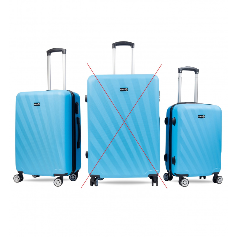 Aga Travel Potovalni kovčki, vel. M+S Modra 2CZ046 - II. Kakovost