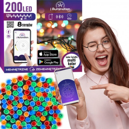 200 LED VEČBARVNIH LUČK - NADZOR S TELEFONOM