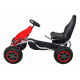 Velik karting na pedala Močan za otroke Rdeč + 100 kg obremenitev + EVA kolesa + Ročna zavora + Športni sedež
