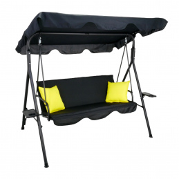 Aga Vrtna gugalnica 170x118x153 cm Črna