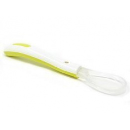 Silikonska žlička 4m+ POUPY Zelena