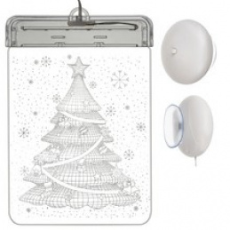 Viseča božična 3D LED dekoracija svetleče drevo Malatec 17225