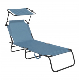 Aga Vrtni ležalnik s strehico Svetlo moder Aga Vrtni ležalnik s strehico Svetlo moder