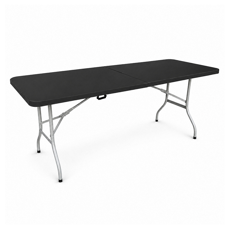 Aga Vrtna zložljiva miza 180x74x74 cm Črna 6DAZ319 - II. KAKOVOST