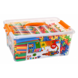 Barvne gradbene kocke za otroke 3+ Gradbeni 3D modeli + kovček + spojke 800 el. Barvne gradbene kocke za otroke 3+ Gradbeni 3D modeli + kovček + spojke 800 el.