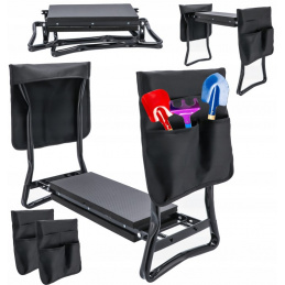 Stol - vrtna klečalnica 3v1 črna