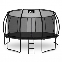 Aga SPORT EXCLUSIVE Trampolin 500 cm Črna + zaščitna mreža + lestev