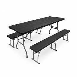 Aga Plastični zložljivi pivski set Črn
