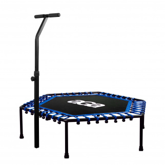 Aga FITNESS Trampolin 130 cm Modra + ročaj