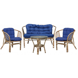 Aga Ratanova garnitura BAHAMA Grey Dark Blue