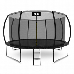 Aga SPORT EXCLUSIVE Trampolin 366 cm Črna + zaščitna mreža + lestev