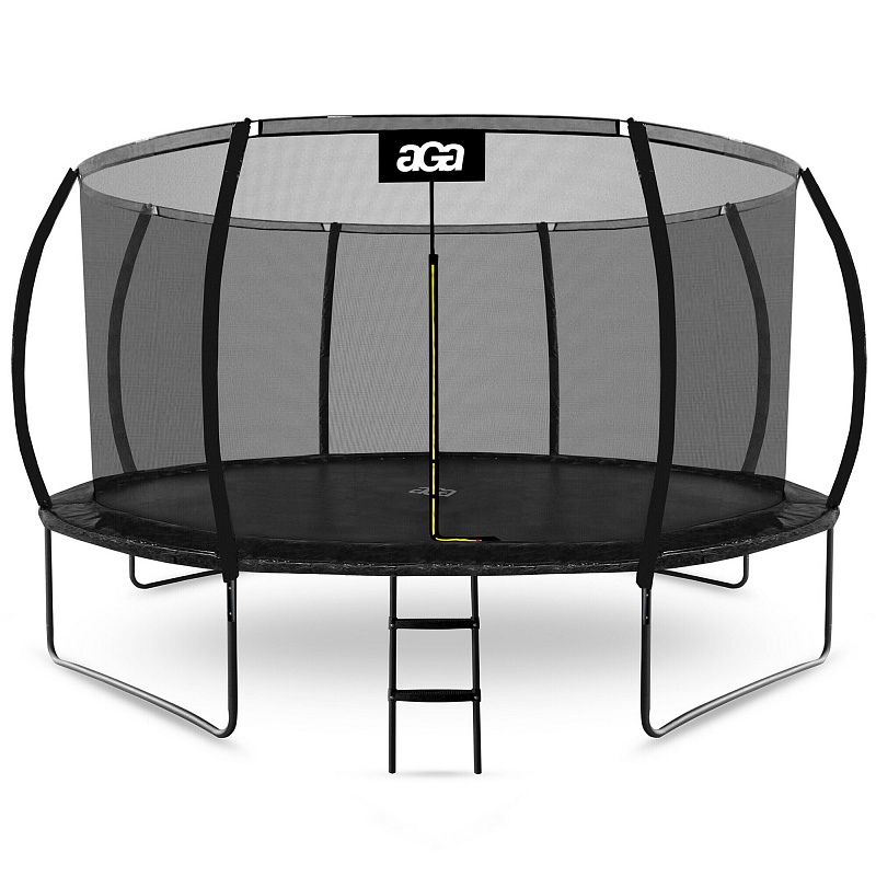 Aga SPORT EXCLUSIVE Trampolin 430 cm Črna + zaščitna mreža + lestev