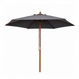 Linder Exclusiv Vrtni senčnik z leseno konstrukcijo 250 cm Temno siv
