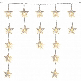 Linder Exclusiv Božični svetlobni zaves Zvezde 40 LED Topla bela