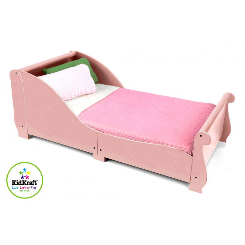KidKraft Otroška postelja SLEIGH Pink 160x75 cm
