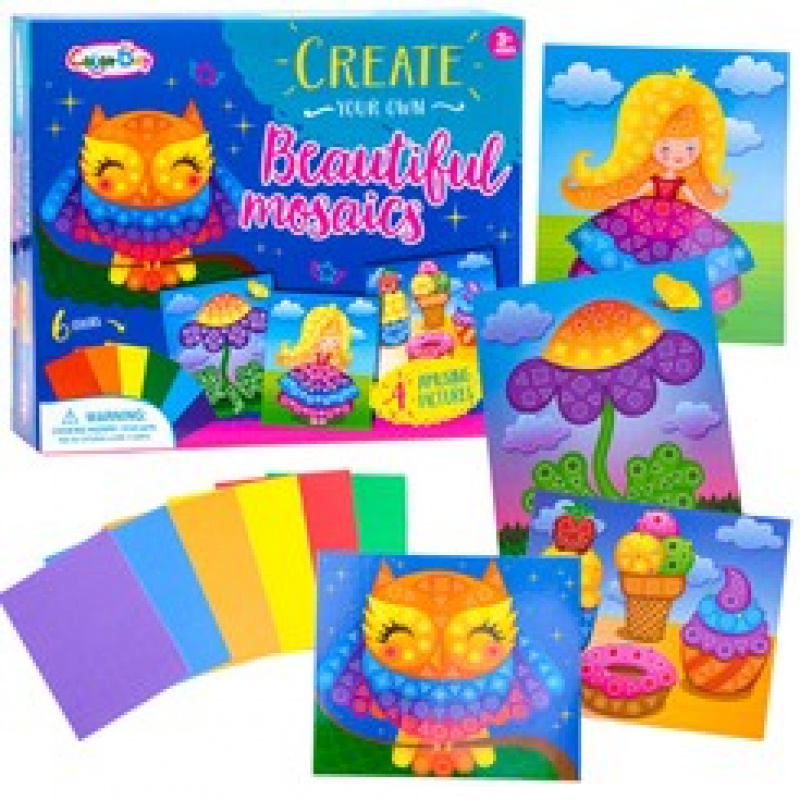 Kreativna nalepka penasta mozaika SOVA ZA2127