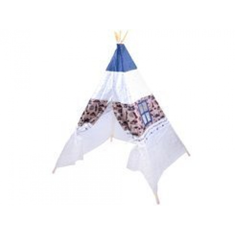 Otroški šotor teepee ZA3557 Tm. modra/Bela