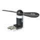 Mini ventilator microUSB črna ISO 5770