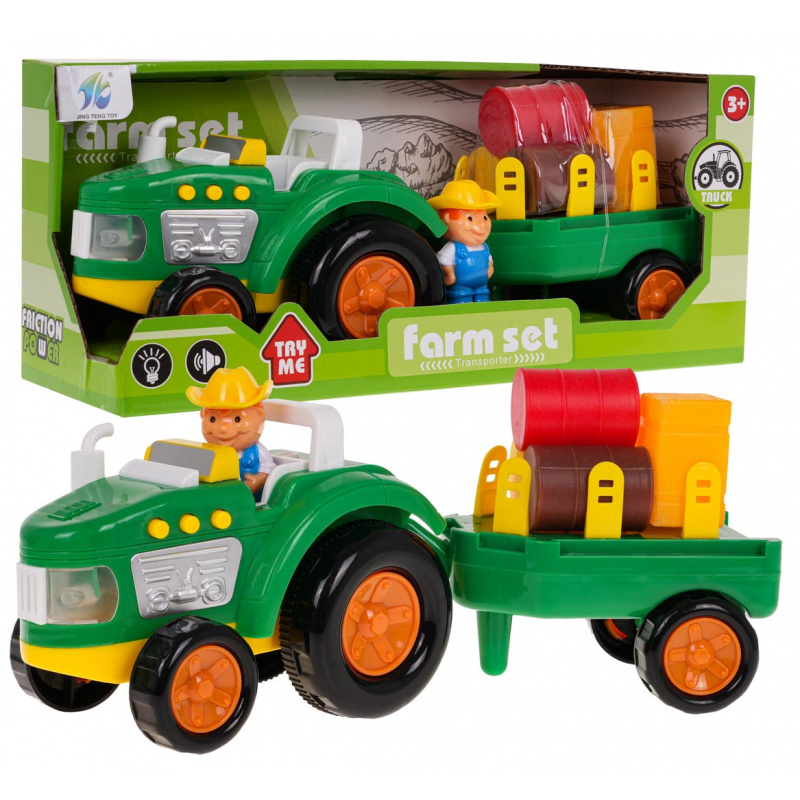 Set Traktor s Kmetom + Pripomočki