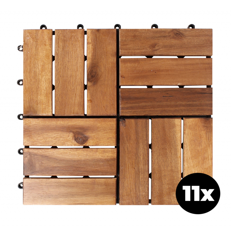 Linder Exclusiv Akacijeve terasne ploščice 30x30 cm 11 kos
