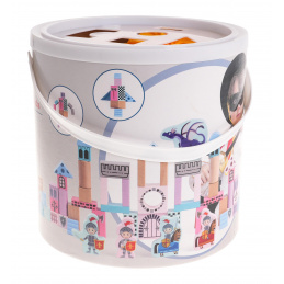 Leseni grad z vitezi