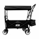 Aga Zložljiv transportni voziček s streho MR4612 Črn