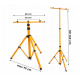 Dvojno stojalo za reflektor - rumeno - 140 cm