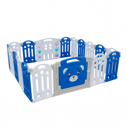 Aga4Kids Otroška plastična ograja 186x192x64 cm Modra