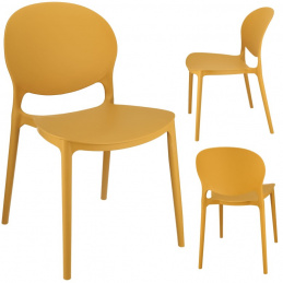 Plastični gorčični stol JUSTIN