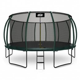 Aga SPORT EXCLUSIVE Trampolin 500 cm Temno zelena + zaščitna mreža + lestev