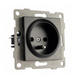 Črna vtičnica s zatičem