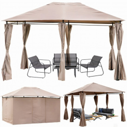 Vrtni paviljon 3x4 m z bočnimi stenami, vodoodporen