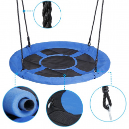 E1 R-SPORT BLUE vrtna viseča gugalnica Štorkljino gnezdo 100 cm