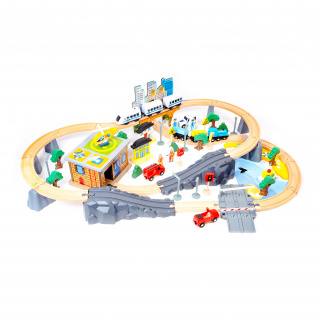 Aga4Kids Lesena železnica 95 delov na baterije