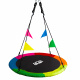 Aga Viseči gugalni obroč 120 cm Šestbarvni z zastavicami