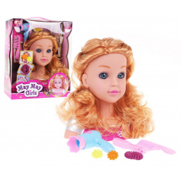 Blond Glava za Stilizacijo + Dodatki