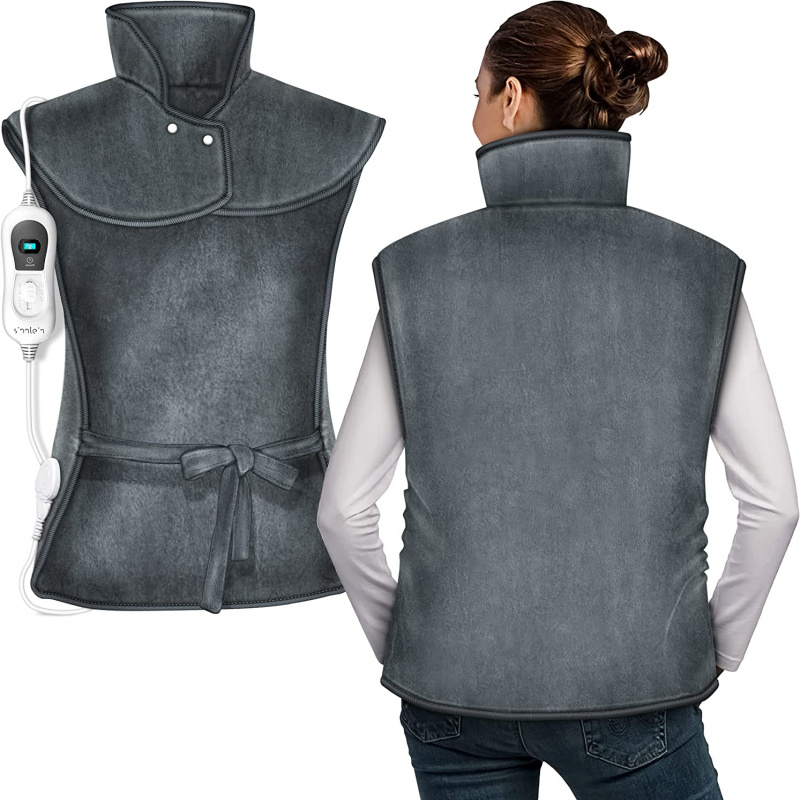 Tresko Električna grelna blazina za hrbet in vrat Siva