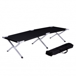 Linder Exclusiv Zložljiva kamping postelja Črna