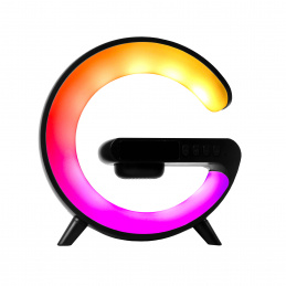 Aga RGB LED Svetilka 5v1 z brezžičnim polnilcem Črna