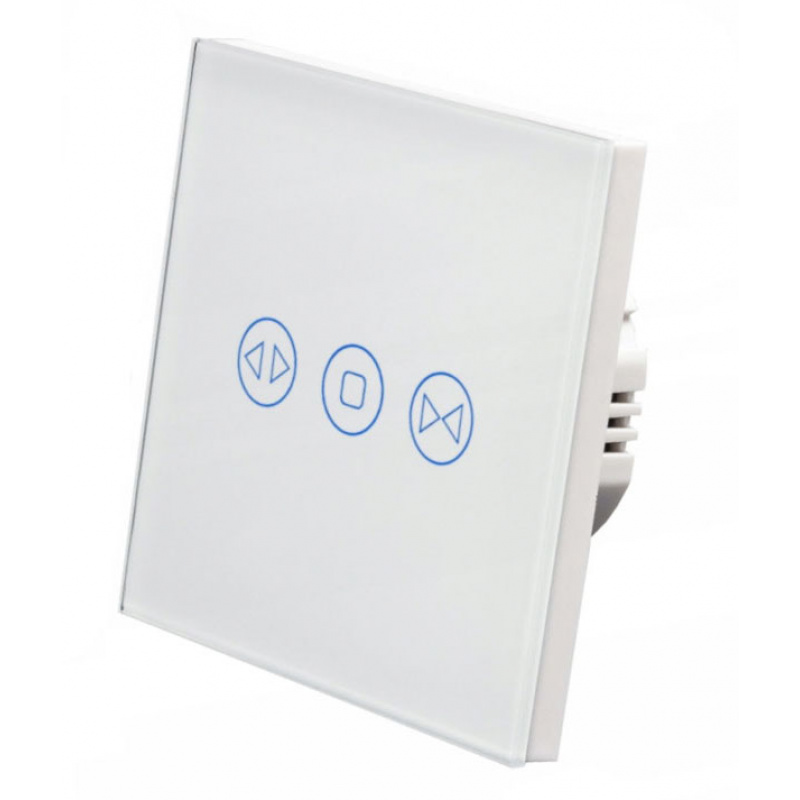 Stekleni na dotik občutljiv stikalo za rolete WIFI - belo