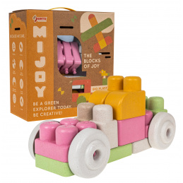 BIO bloki za otroke 18m+ Velik komplet 43 el. + Pastelne barve + Zaobljeni robovi + Bioplast