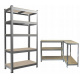 Aga 2x Kovinski regal 180x90x30 cm 5 polic
