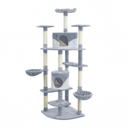 Aga Praskalnik za mačke 200 cm Sivo-bela