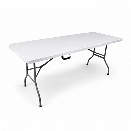 Aga Vrtna zložljiva miza 180x74x74 cm Bela