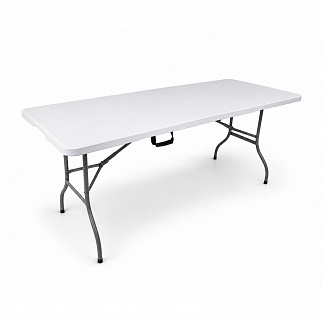 Aga Vrtna zložljiva miza 180x74x74 cm Bela