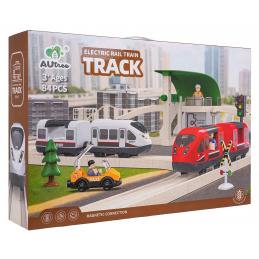 Vlak Mesto s funkcijo luči in zvoka 80 kosov. Vlak Mesto s funkcijo luči in zvoka 80 kosov.